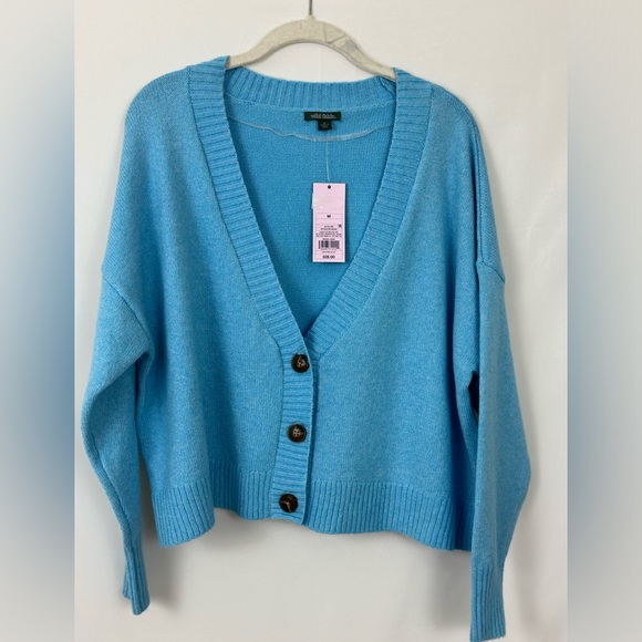 Sky Blue Slouchy, At or Above Waist Button Front Cardigan Wild fable  Me… - Picture 5 of 10